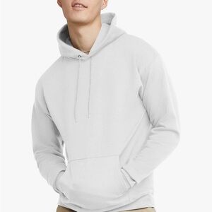Hanes Men's White Pullover Hoodie